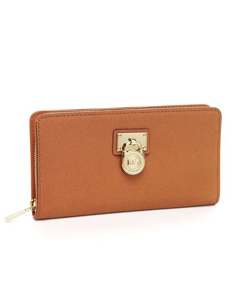 michael kors hamilton wallet brown|brown mk wallet for women.